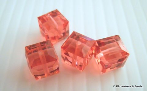 Swarovski Cube Art 5601 Padparadscha 6mm